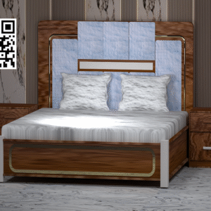 Luxury Minimalist Bed with Side Table
