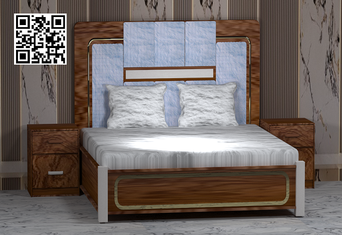 Luxury Minimalist Bed with Side Table - Image 5