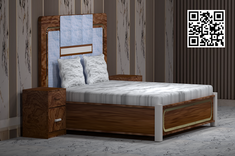 Luxury Minimalist Bed with Side Table - Image 6